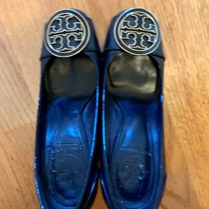 Tory burch black leather pumps sz 6
